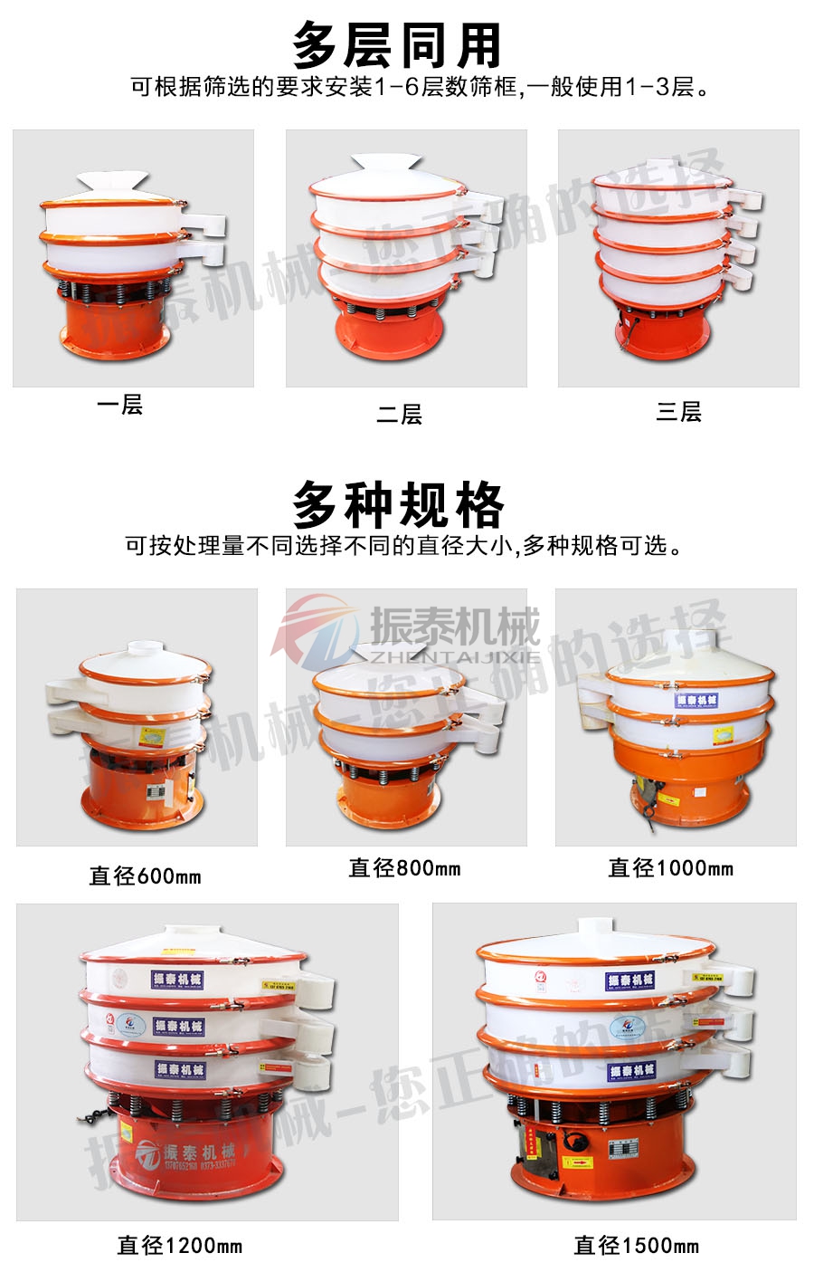 防腐蝕振動(dòng)篩多層多規格